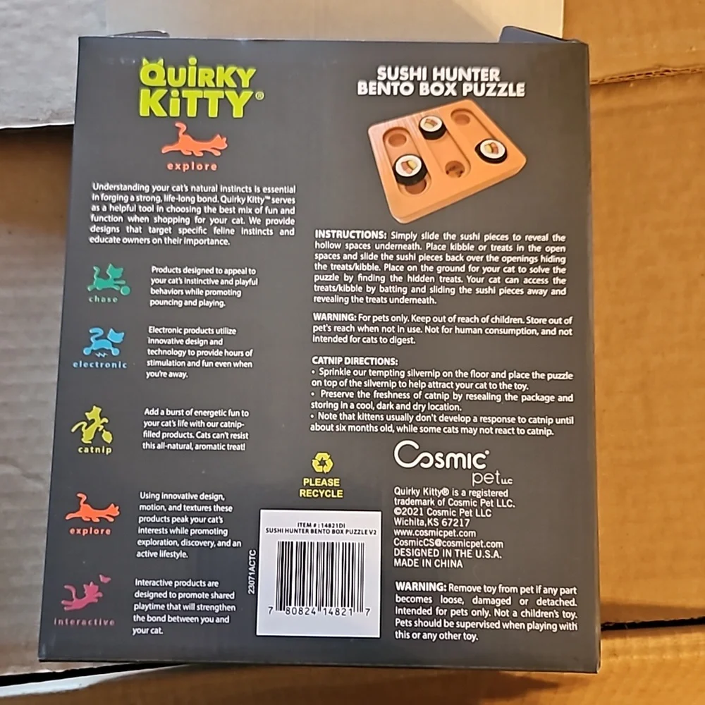 Puzzle for a cat quirky kitty brand
